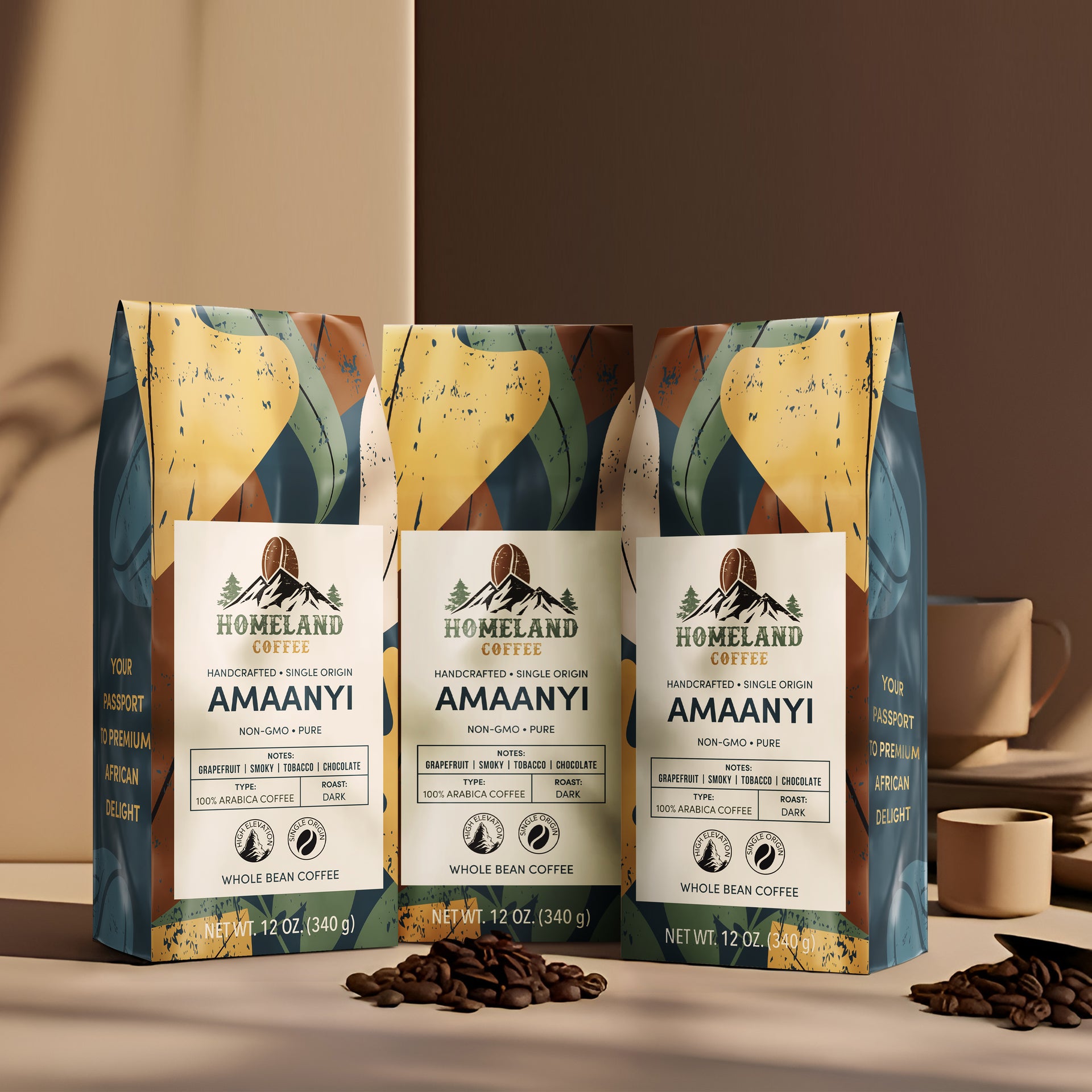 AMAANYI Dark Roast Whole Bean Coffee