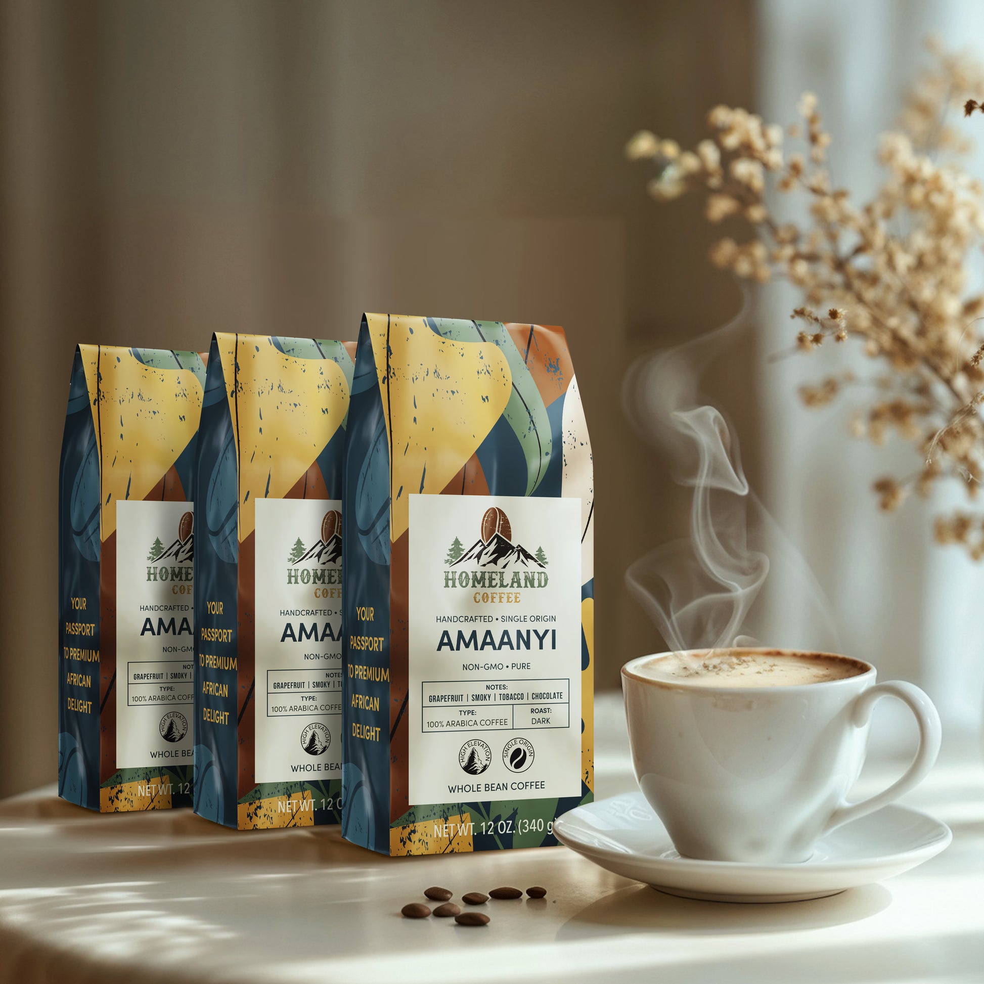 AMAANYI Dark Roast Whole Bean Coffee