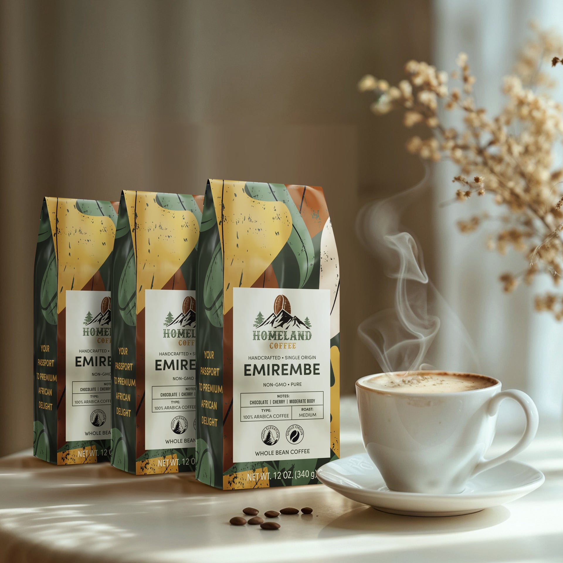 EMIREMBE Medium Roast Whole Bean Coffee