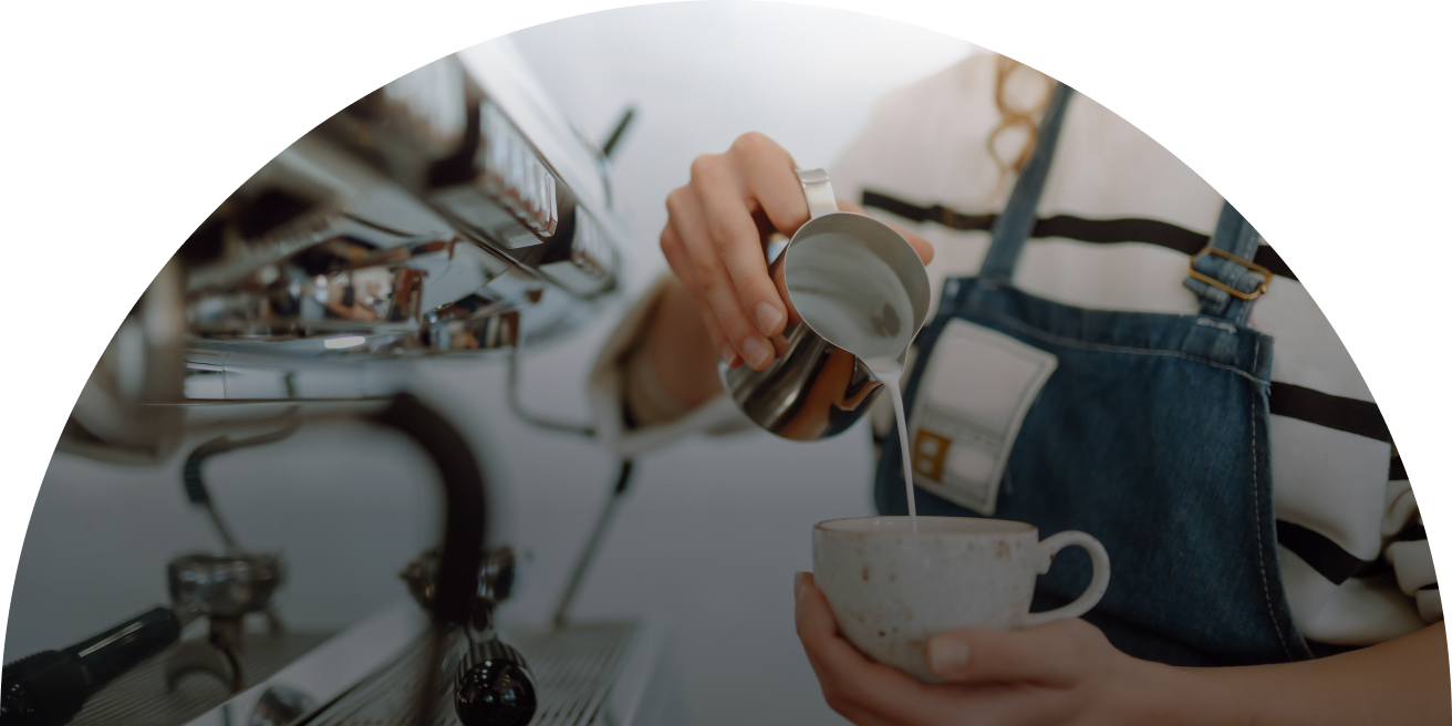 Homeland Coffee Pouring Steamed Milk