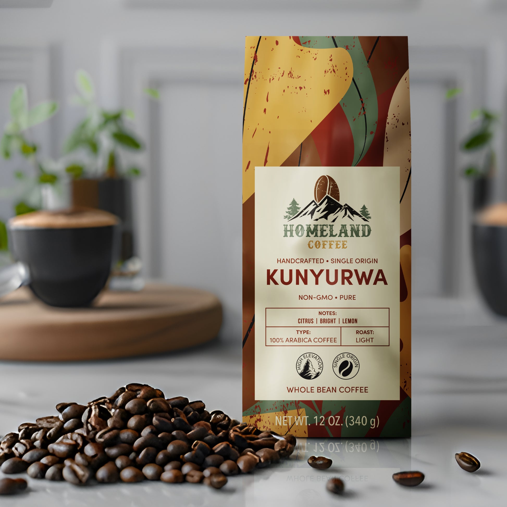 KUNYURWA Light Roast Whole Bean Coffee