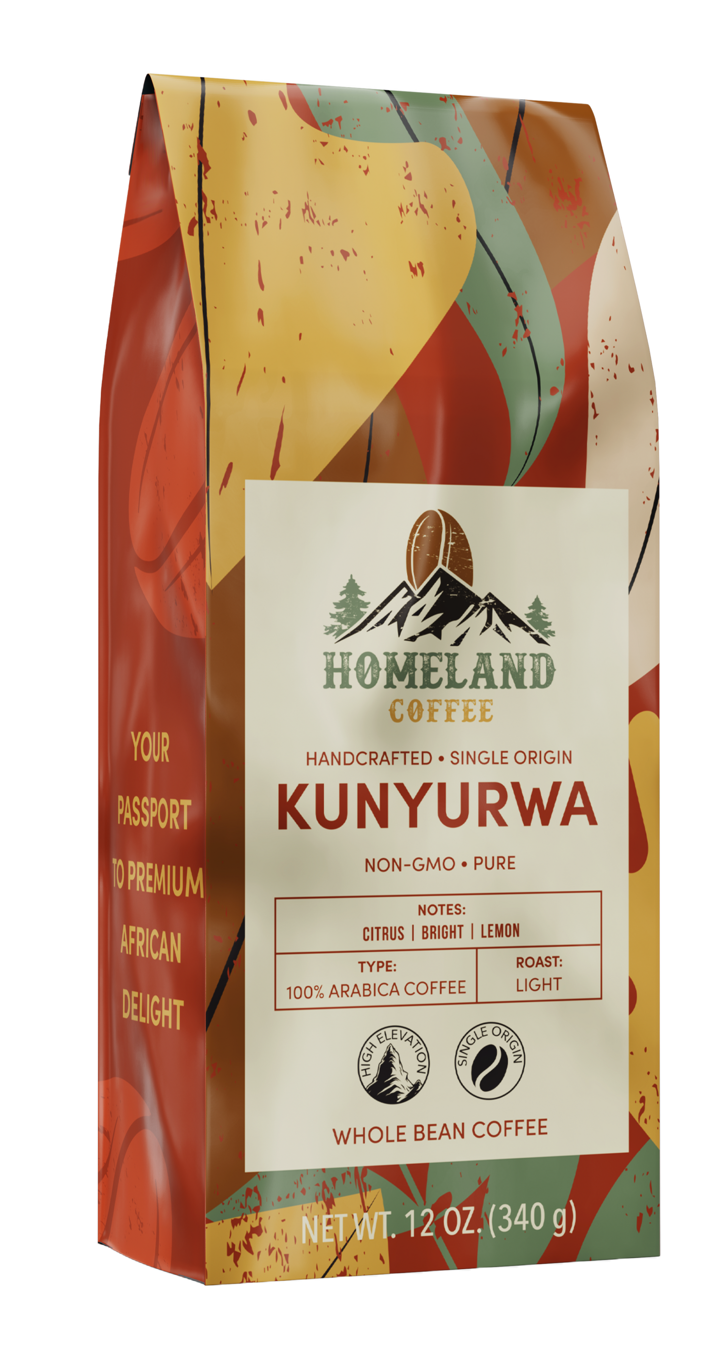 KUNYURWA Light Roast Whole Bean Coffee