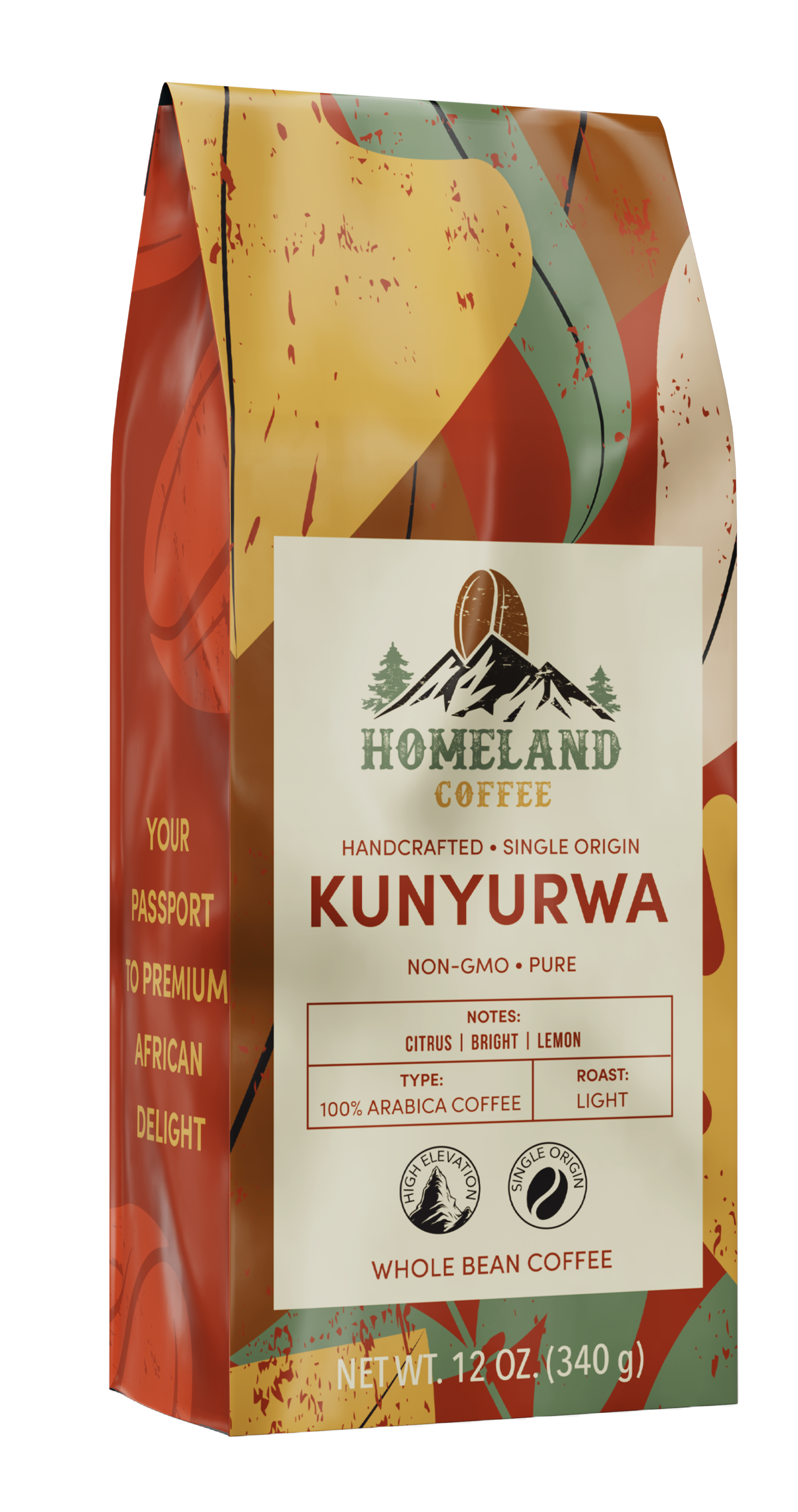 KUNYURWA Light Roast Whole Bean Coffee