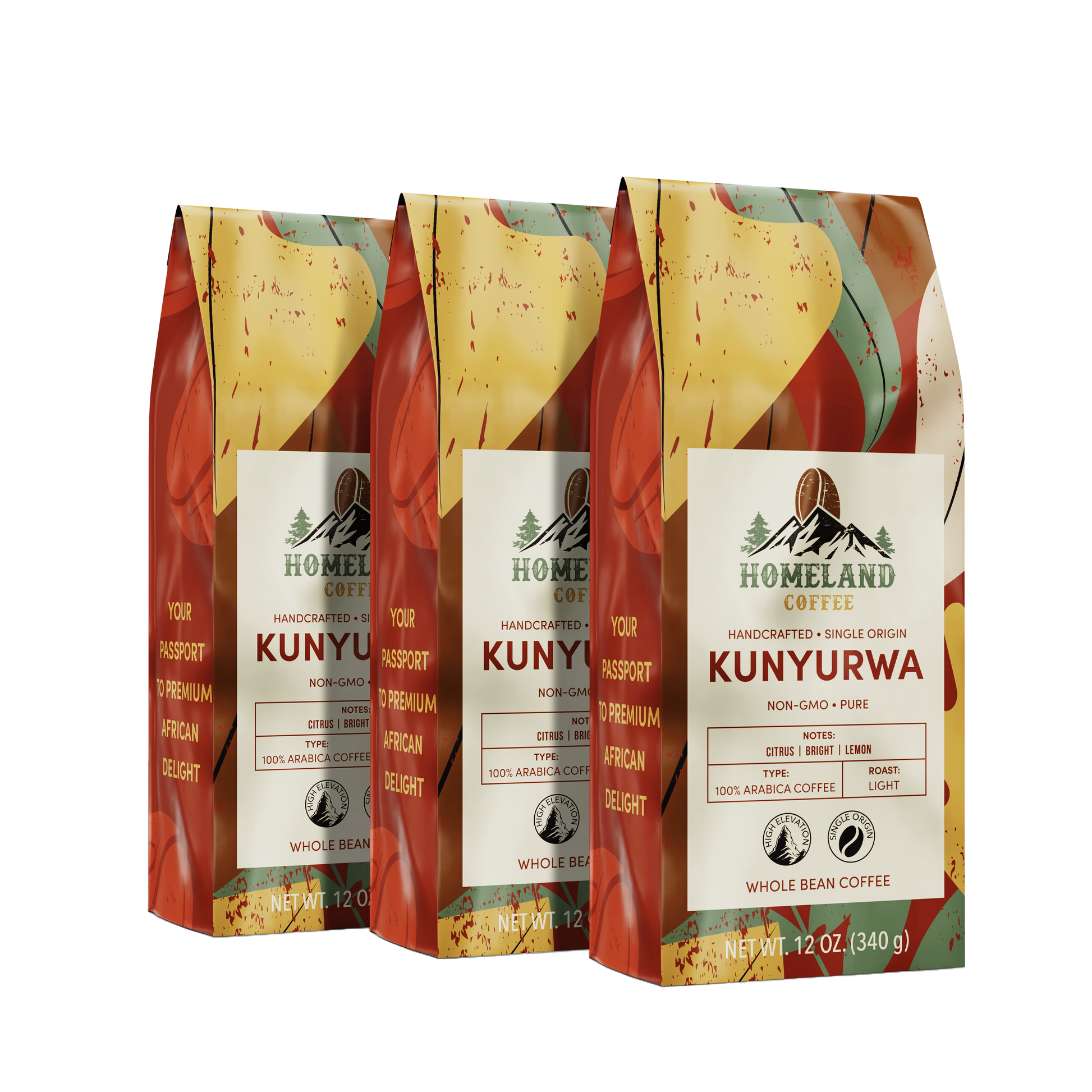 KUNYURWA Light Roast Whole Bean Coffee