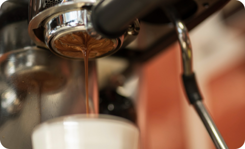 Homeland Coffee making an espresso shot