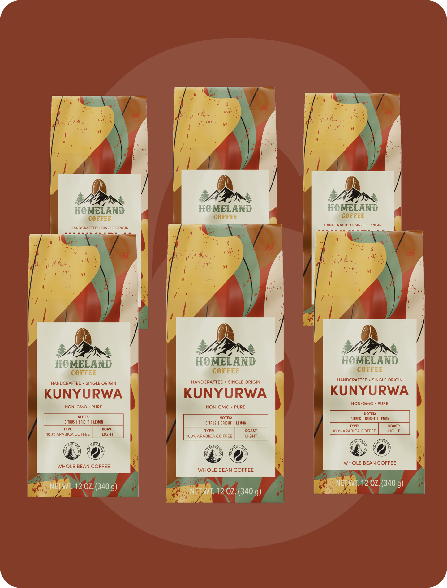 KUNYURWA Light Roast Whole Bean Coffee